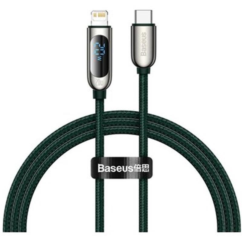Кабель Baseus Display Fast Charging USB-C-Lightning, 20W, 1м Green (CATLSK-06) в інтернет-магазині, головне фото