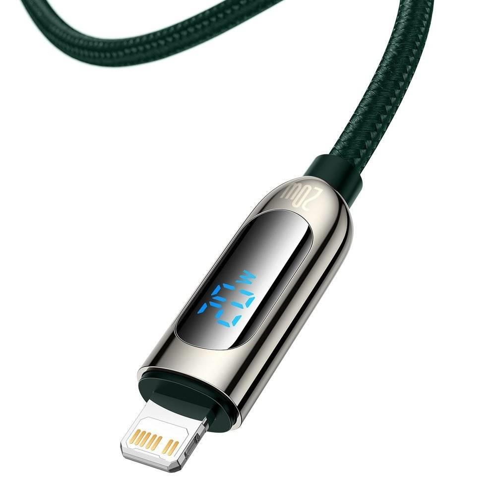 Кабель Baseus Display Fast Charging USB-C-Lightning, 20W, 2м Green (CATLSK-A06) ціна 456 грн - фотографія 2