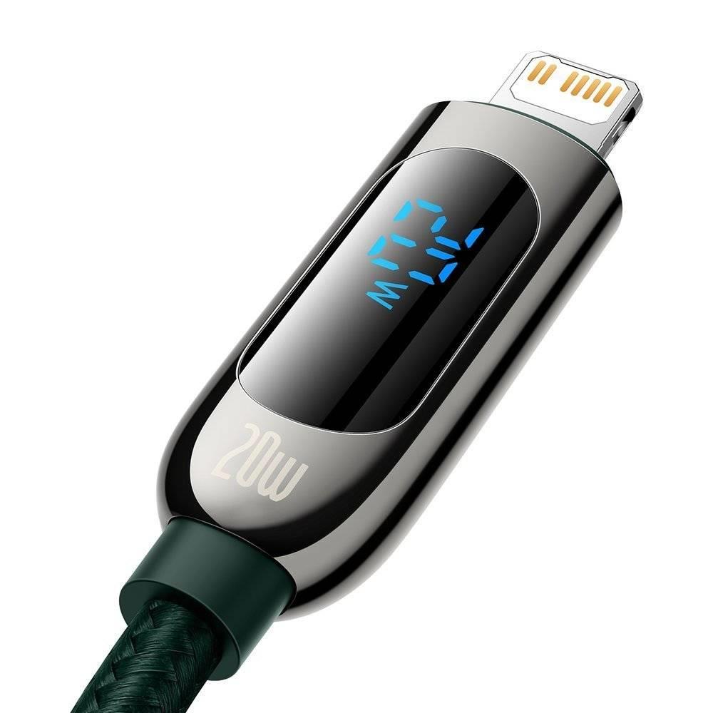 в продаже Кабель Baseus Display Fast Charging USB-C-Lightning, 20W, 2м Green (CATLSK-A06) - фото 3
