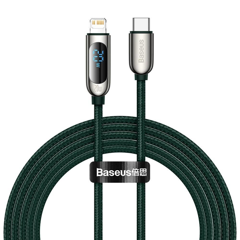 Кабель Baseus Display Fast Charging USB-C-Lightning, 20W, 2м Green (CATLSK-A06) в інтернет-магазині, головне фото
