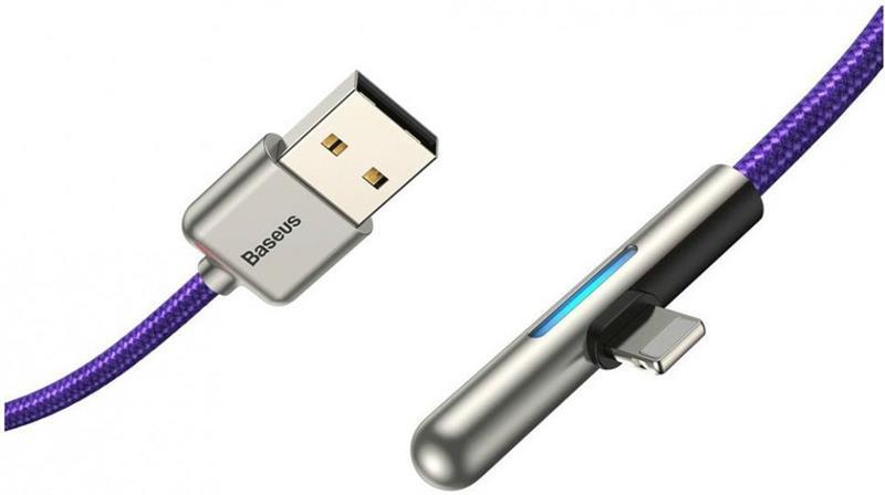 Кабель Baseus Iridescent Lamp Mobile Game USB3.1-Lightning 1.5A, 2м, Purple (CAL7C-B05) ціна 269.00 грн - фотографія 2