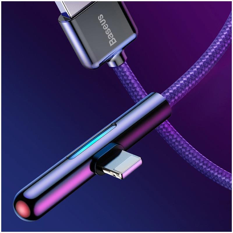Кабель Baseus Iridescent Lamp Mobile Game USB3.1-Lightning 1.5A, 2м, Purple (CAL7C-B05) відгуки - зображення 5