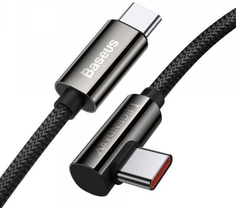 Кабель Baseus Legend Series Elbow USB-C-USB-C, 2м, Black (CATCS-A01) ціна 0 грн - фотографія 2