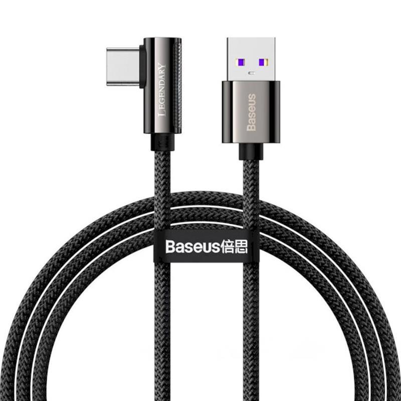 Кабель Baseus Legend Series Elbow USB-USB-C, 1м, Black (CATCS-B01)