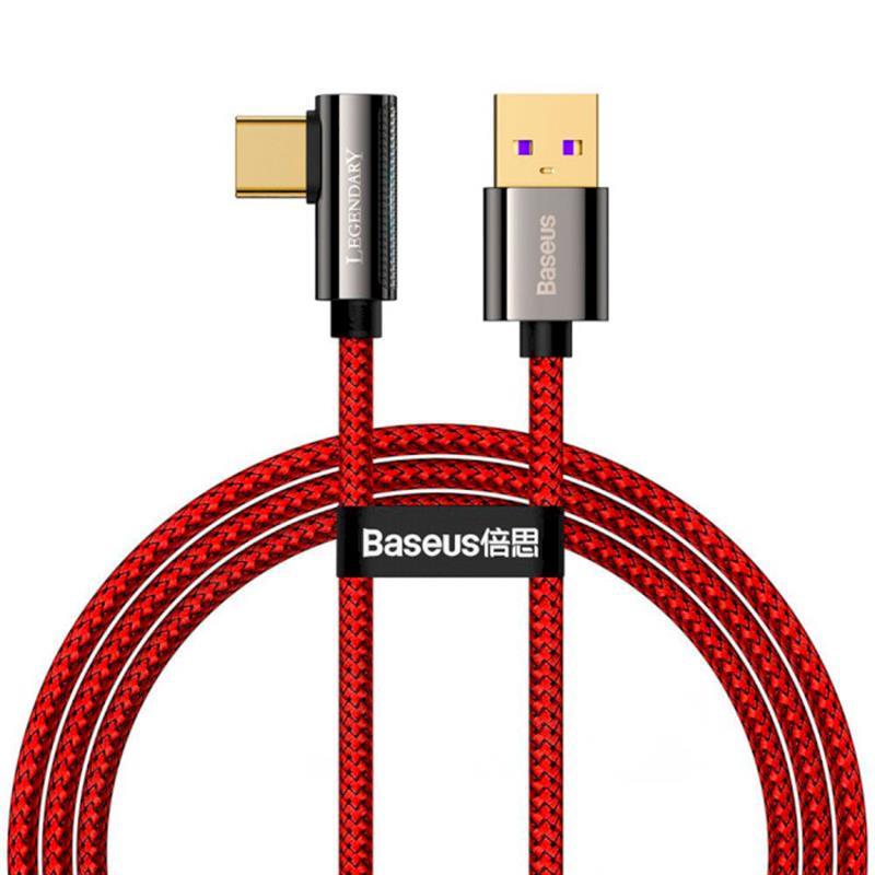 Кабель Baseus Legend Series Elbow USB-USB-C, 1м, Red (CACS000409) в интернет-магазине, главное фото
