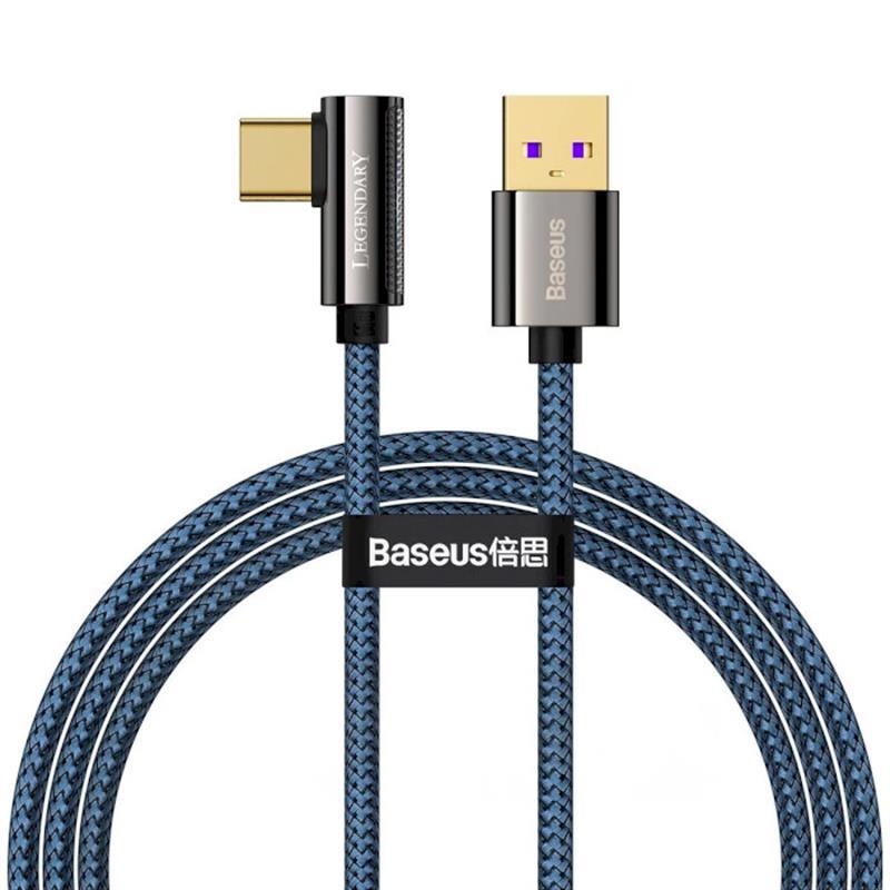 Кабель Baseus Legend Series Elbow USB-USB-C, 2м, Blue (CACS000503) в интернет-магазине, главное фото