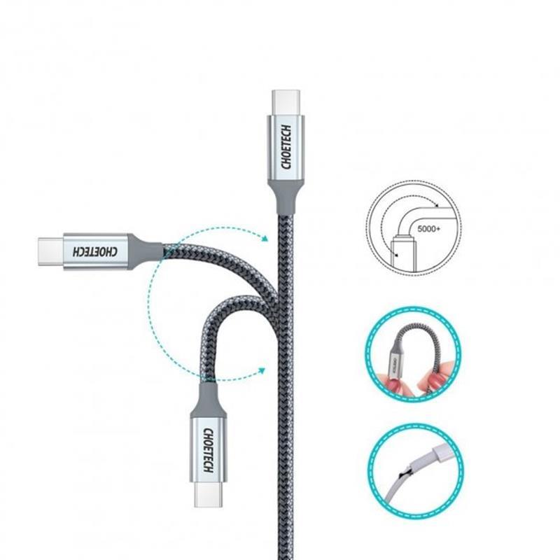 в продажу Кабель Choetech USB Type C - USB Type C, 1.8м (XCC-1002) - фото 3