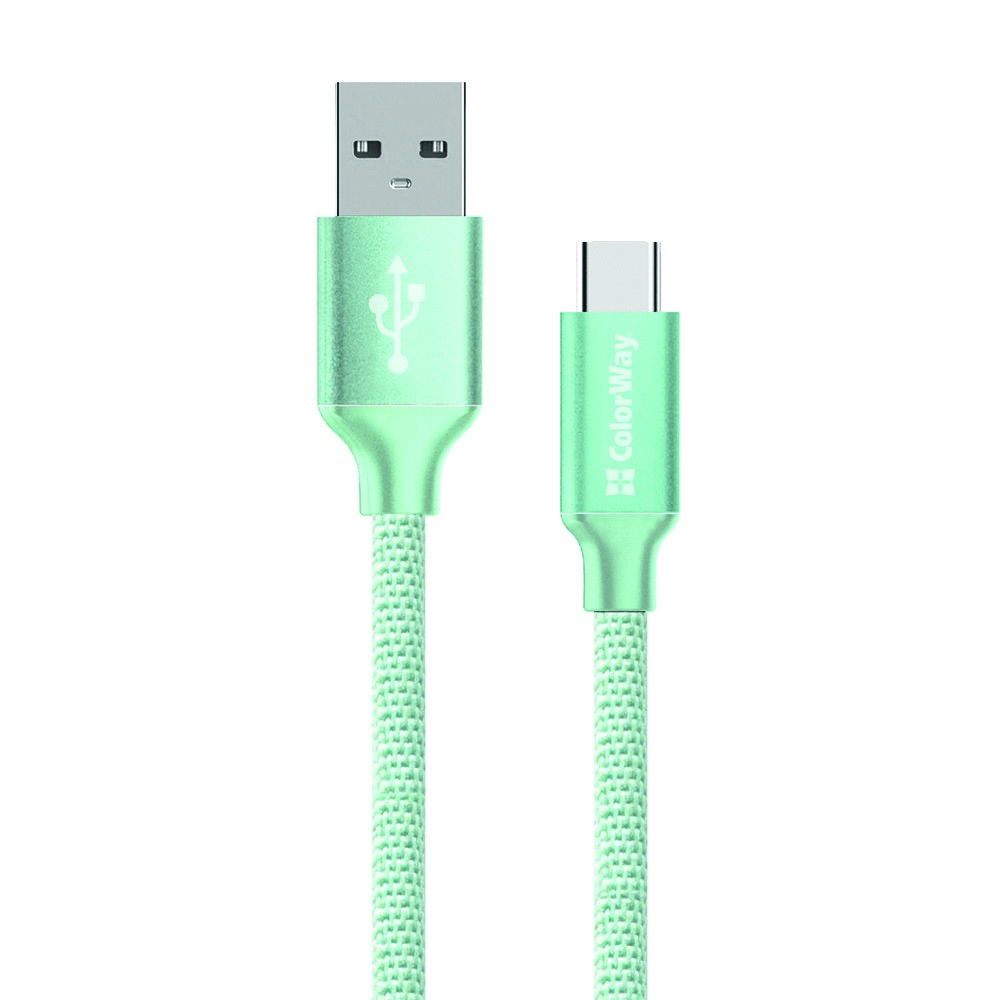 ColorWay USB-USB Type-C, 1м Mint (CW-CBUC003-MT)
