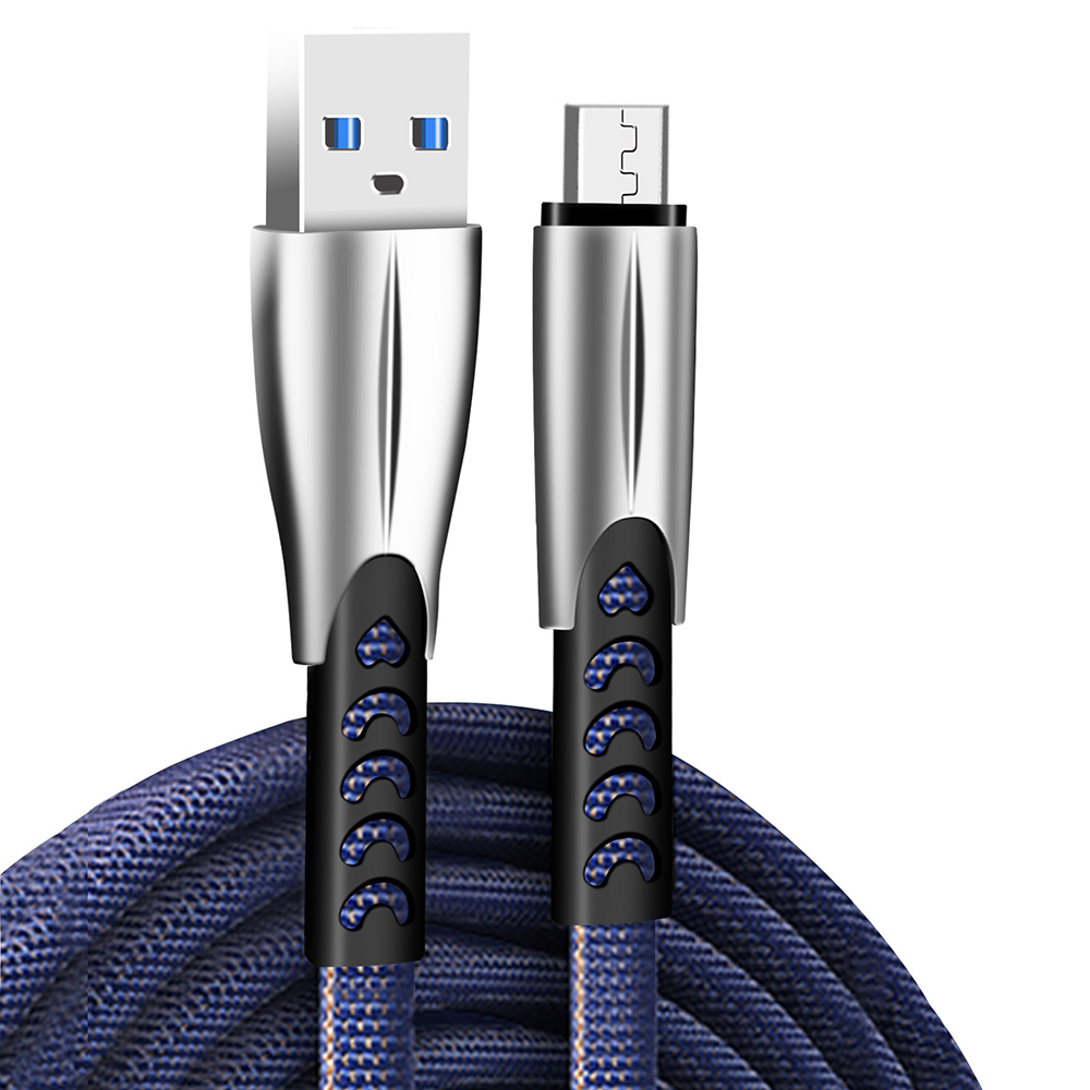 Кабель ColorWay USB-microUSB, 2.4А, 1м, Blue (CW-CBUM011-BL) в интернет-магазине, главное фото