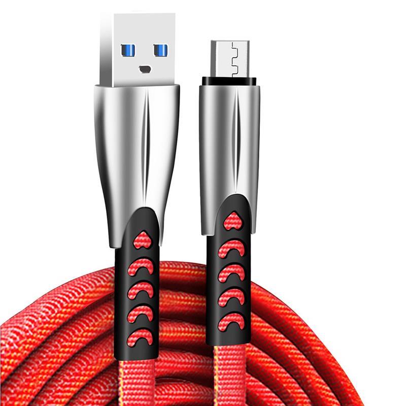Кабель ColorWay USB-microUSB, 2.4А, 1м, Red (CW-CBUM011-RD) ціна 259 грн - фотографія 2