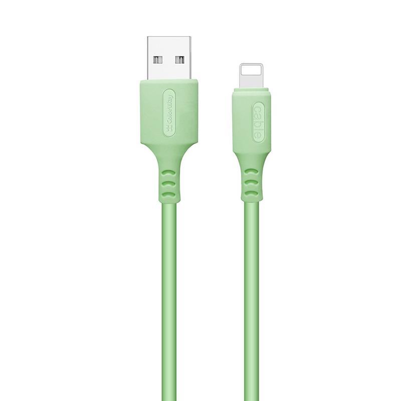 Кабель ColorWay USB-Lightning, soft silicone, 2.4А, 1м, Green (CW-CBUL042-GR) в Миколаєві