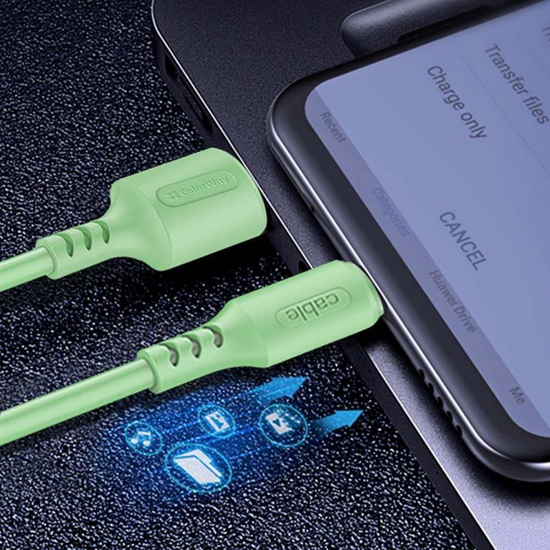 Кабель ColorWay USB-microUSB, soft silicone, 2.4А, 1м, Green (CW-CBUM042-GR) відгуки - зображення 5