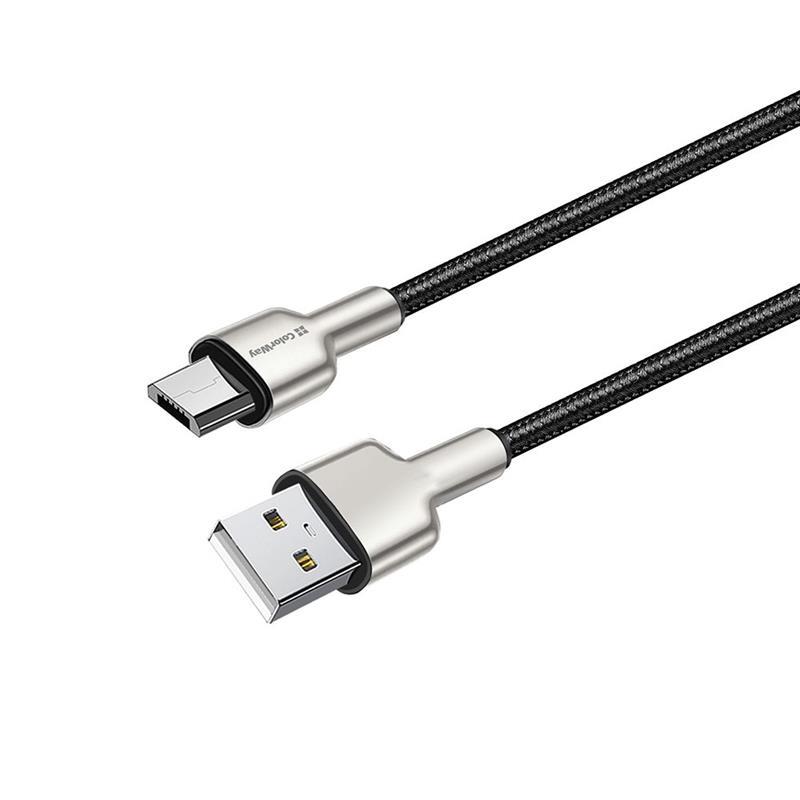 в продажу Кабель ColorWay USB-microUSB, head metal, 2.4А, 1м, Black (CW-CBUM046-BK) - фото 3