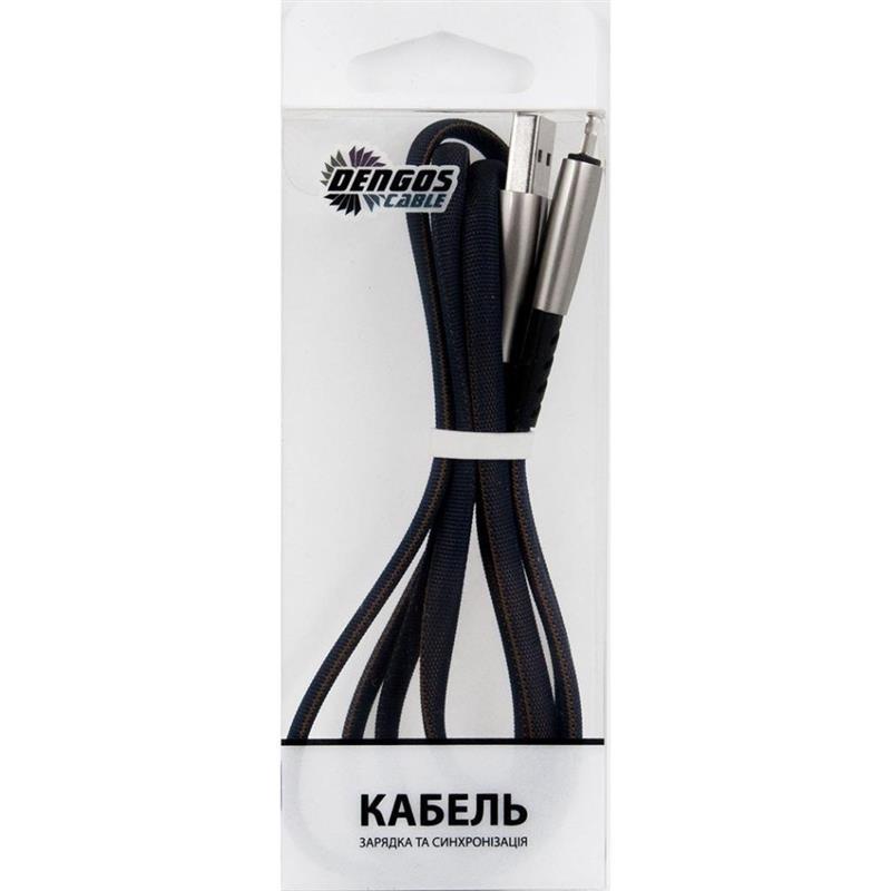 Кабель Dengos USB-Lightning 1м Black (PLS-L-PLSK-BLACK) цена 0 грн - фотография 2