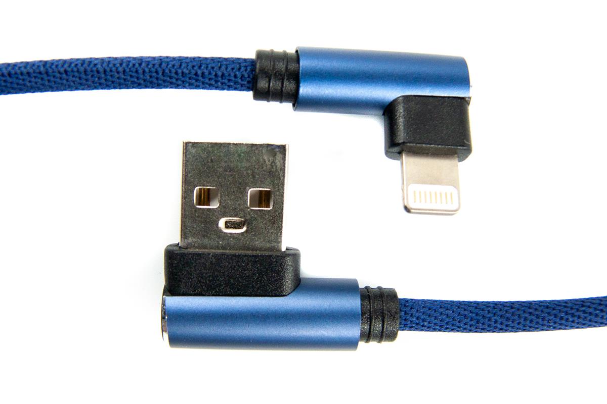 Кабель Dengos USB-Lightning 0.25м Blue (NTK-L-UG-SHRT-SET-BLUE) цена 149.00 грн - фотография 2