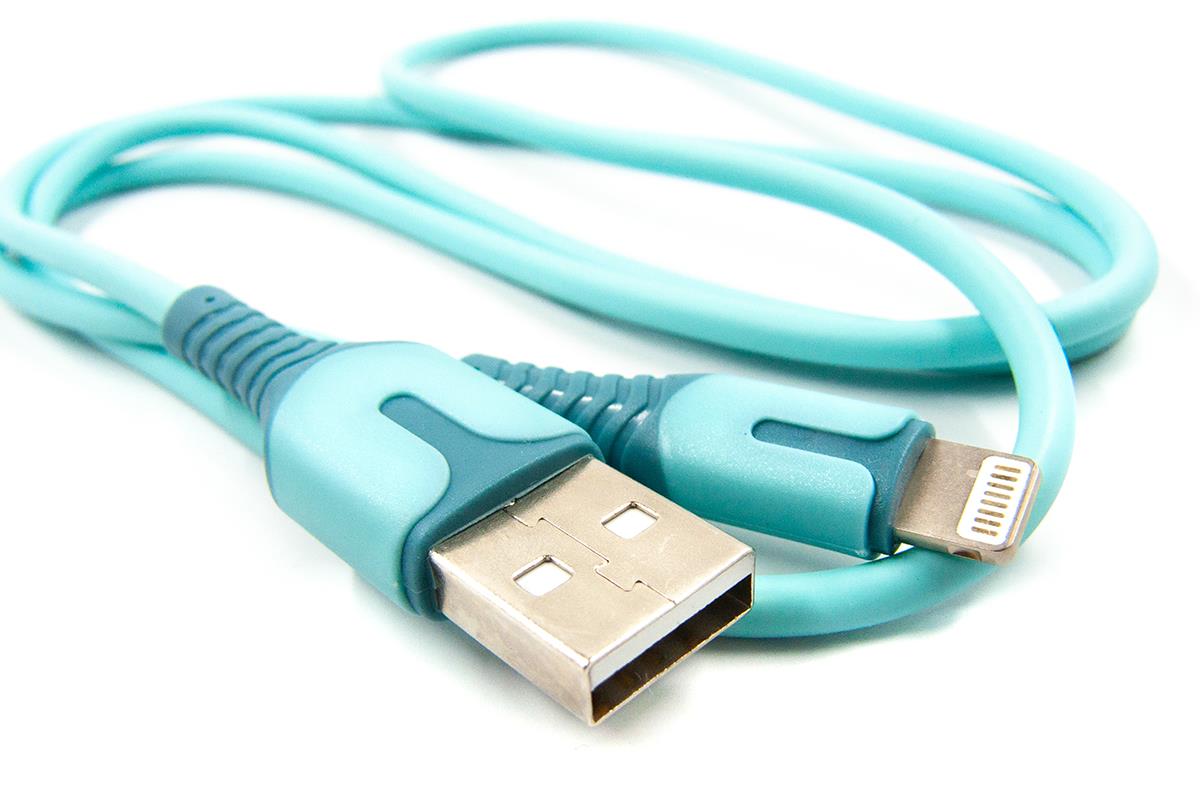 Кабель Dengos USB-Lightning 1м Blue (PLS-L-IND-SOFT-BLUE) ціна 244 грн - фотографія 2