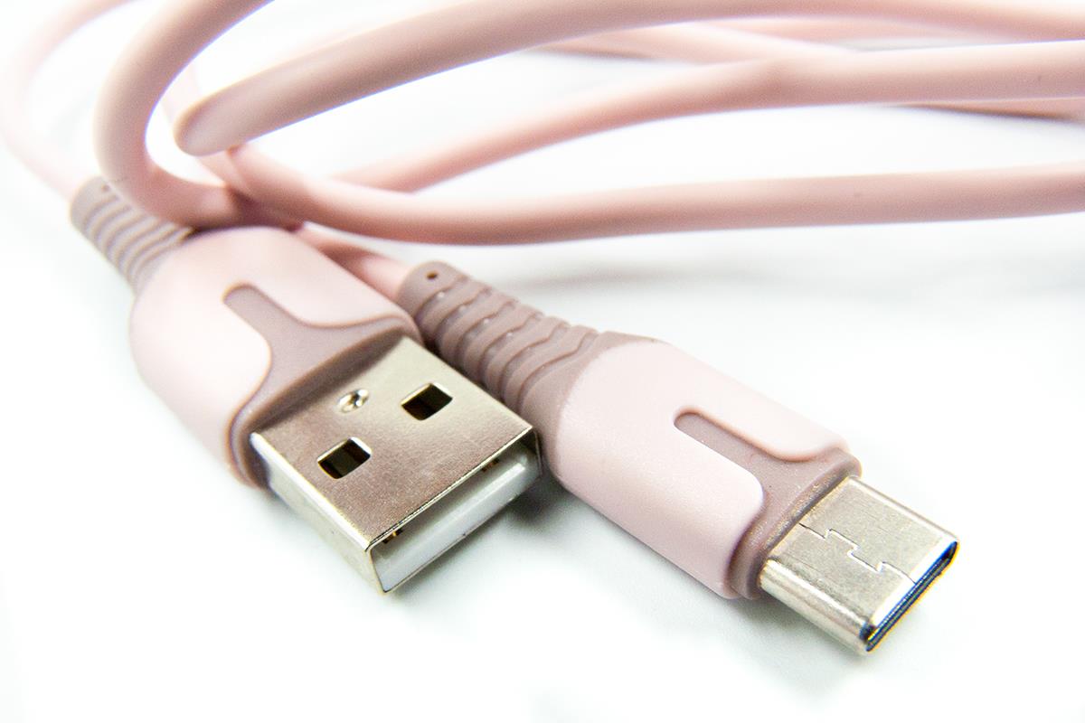 Кабель Dengos USB-USB Type-C 1м Rose (PLS-TC-IND-SOFT-ROSE) цена 237.90 грн - фотография 2