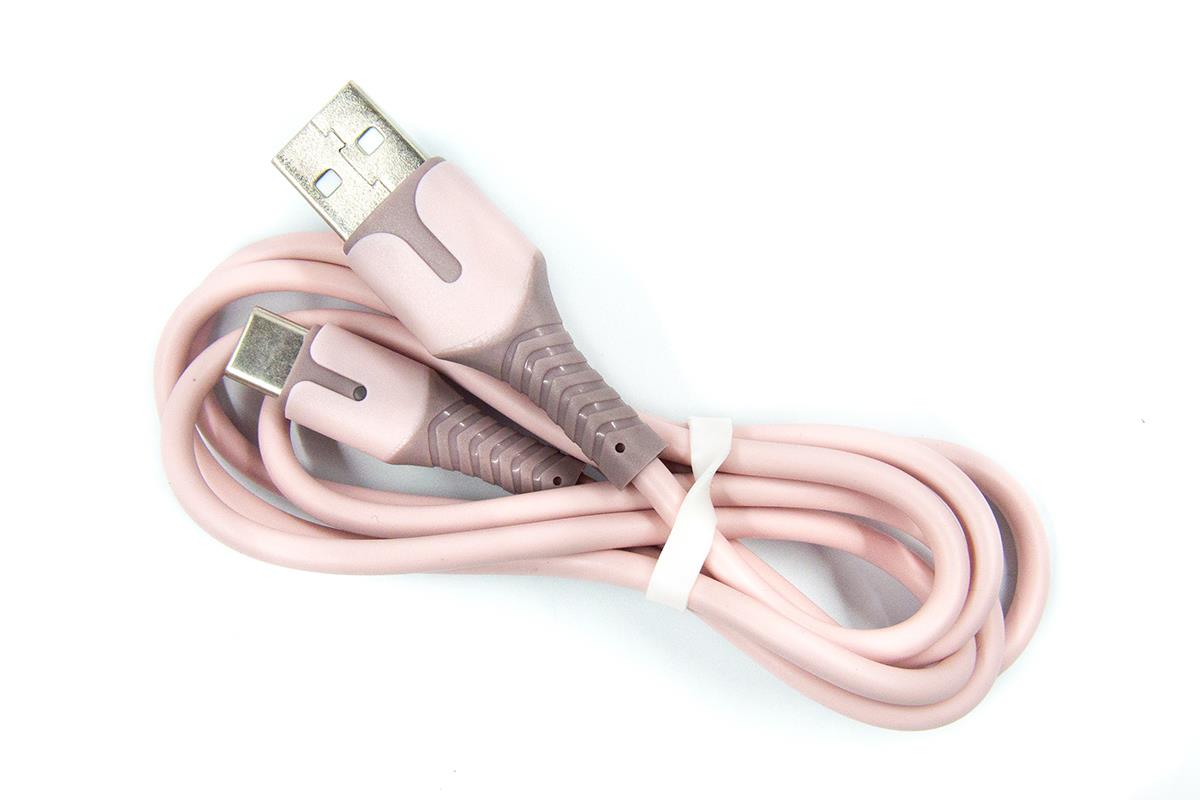 Кабель Dengos USB-USB Type-C 1м Rose (PLS-TC-IND-SOFT-ROSE) в интернет-магазине, главное фото