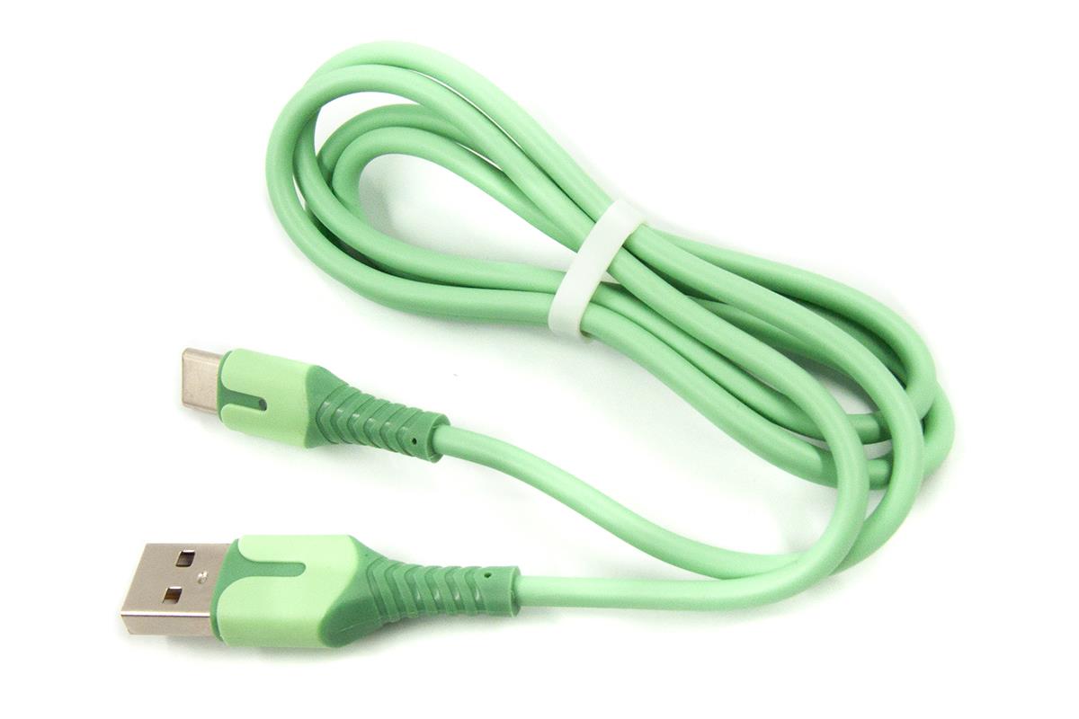 Кабель Dengos USB-USB Type-C 1м Mint (PLS-TC-IND-SOFT-MINT) в интернет-магазине, главное фото