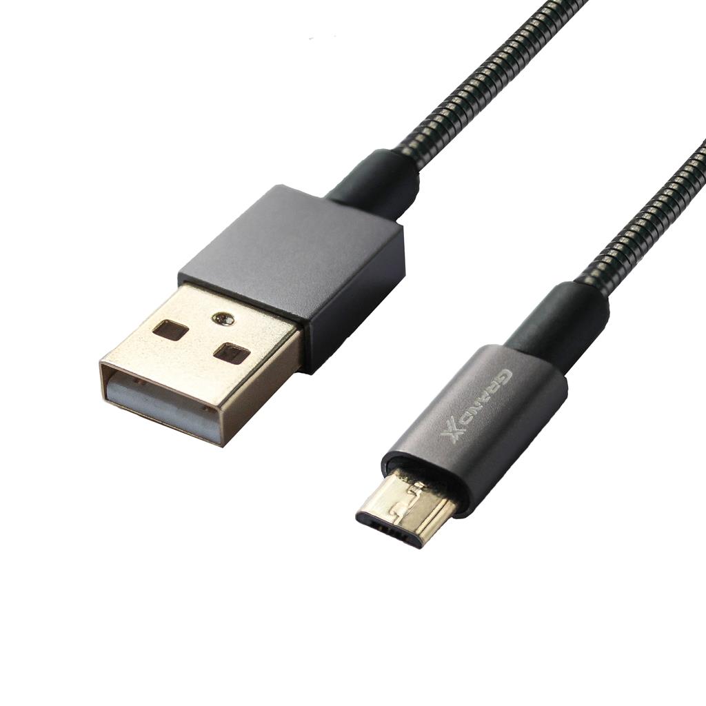 Grand-X USB-microUSB, 1м Black (MM-01)