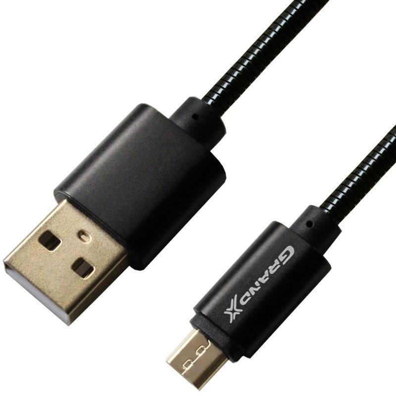 Grand-X USB-microUSB 2.1A, 1м (MM-01B)