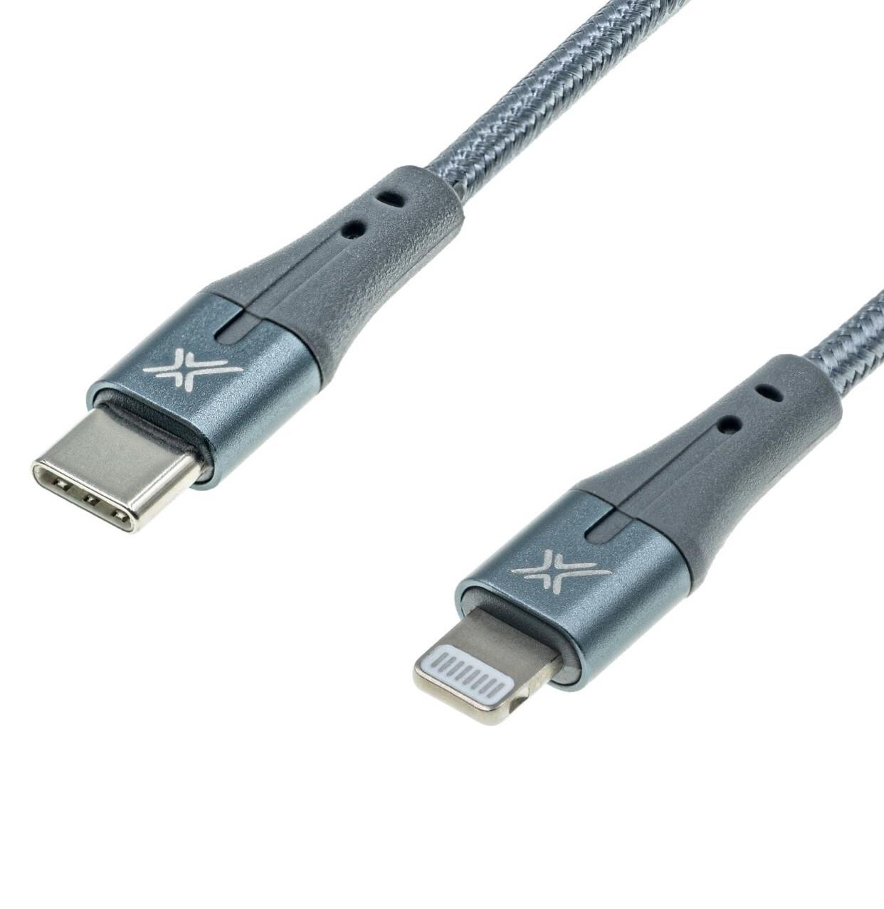 Кабель Grand-X USB-C-Lightning MFI, Power Delivery, 18W, 1м, Gray (CL-01) в интернет-магазине, главное фото
