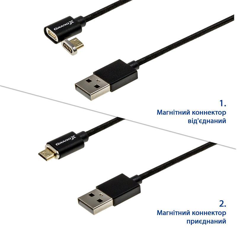 Кабель Grand-X USB-microUSB, 1м, Black (MG-01M) відгуки - зображення 5