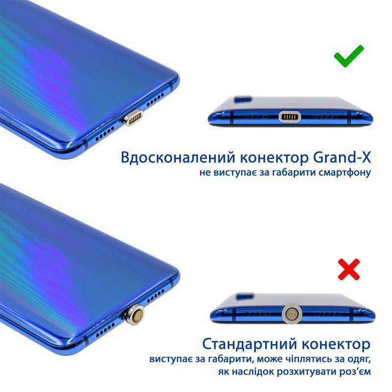 Grand-X USB-microUSB, 1м, Black (MG-01M) в магазині в Києві - фото 10