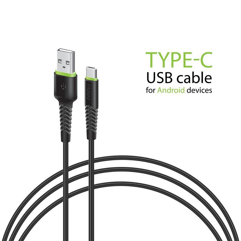 Кабель Intaleo CBFLEXT1 USB-USB Type-C 1.2м Black (1283126487484) в Житомирі