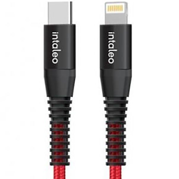 Кабель Intaleo CBRNYTL1 USB-C-Lightning 1.2м Red (1283126504129) в інтернет-магазині, головне фото