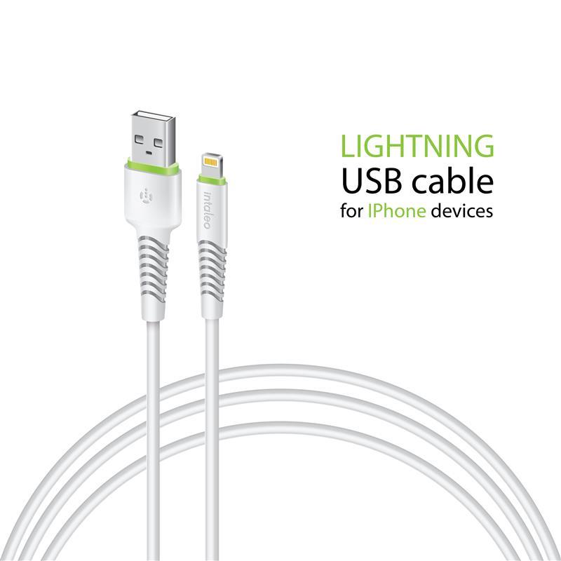 Кабель Intaleo CBFLEXL0 USB-Lightning 0.2м White (1283126487439) в интернет-магазине, главное фото