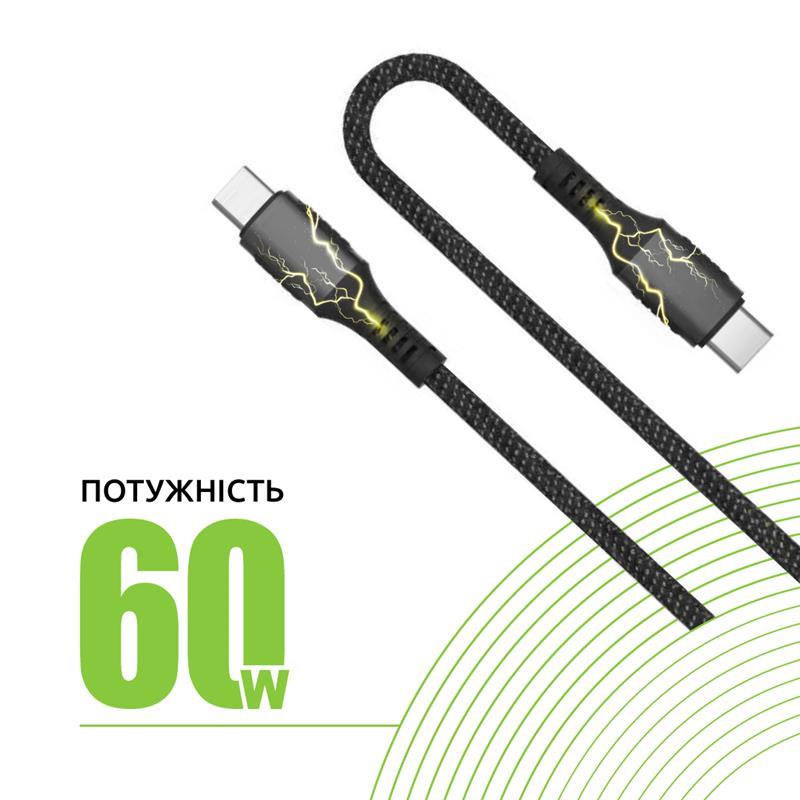 продаємо Intaleo CBGPD60WTT2 USB Type-C-USB Type-C 2м Grey (1283126518102) в Україні - фото 4