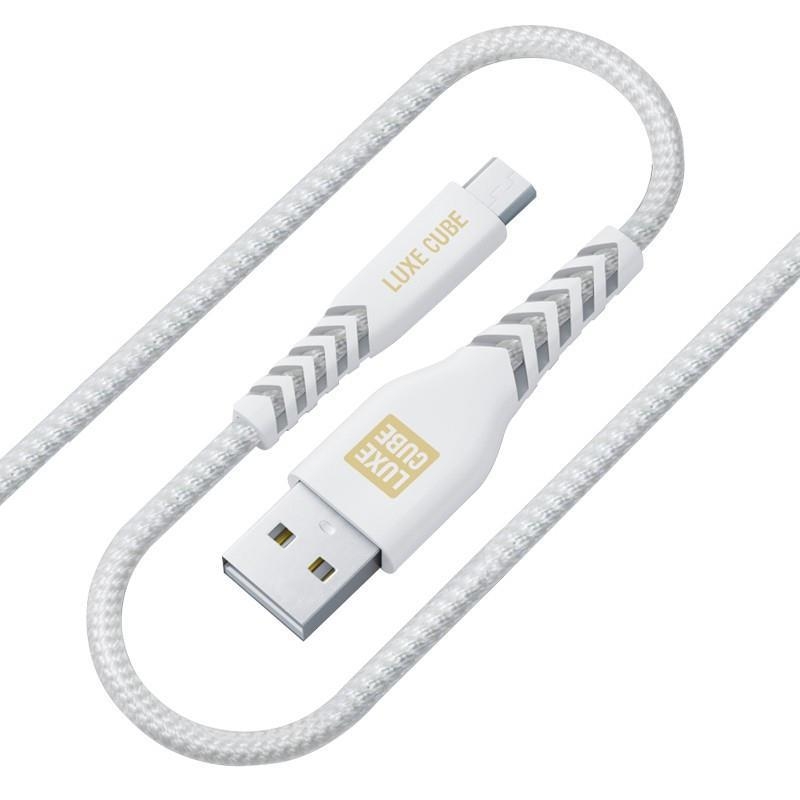 Luxe Cube Kevlar USB-microUSB, 1.2м, White (8886668686266)