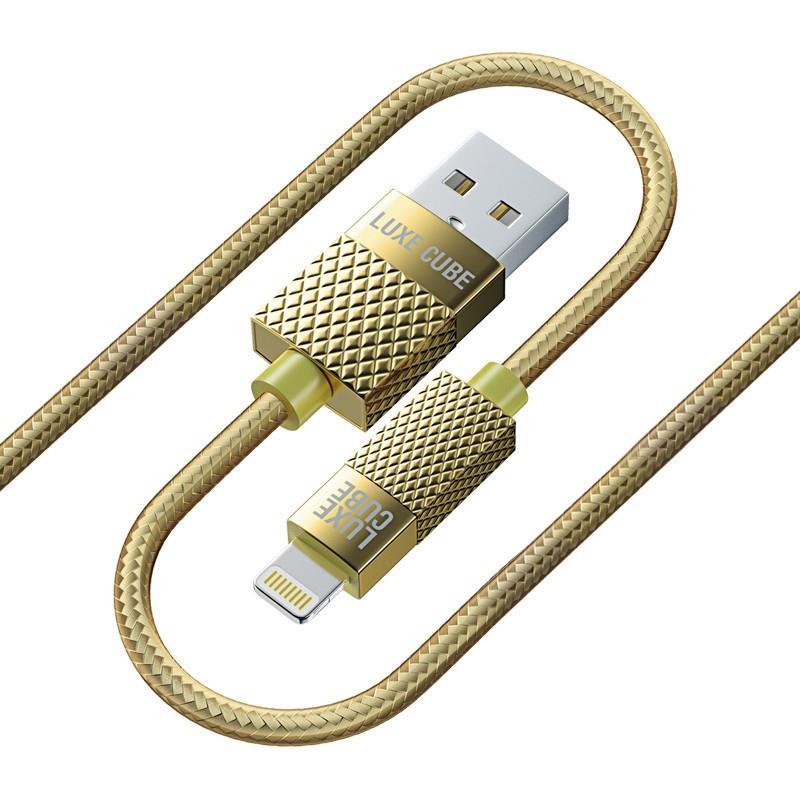 Кабель Luxe Cube Premium USB-Lightning, 1м, Gold (8886668686150) в интернет-магазине, главное фото