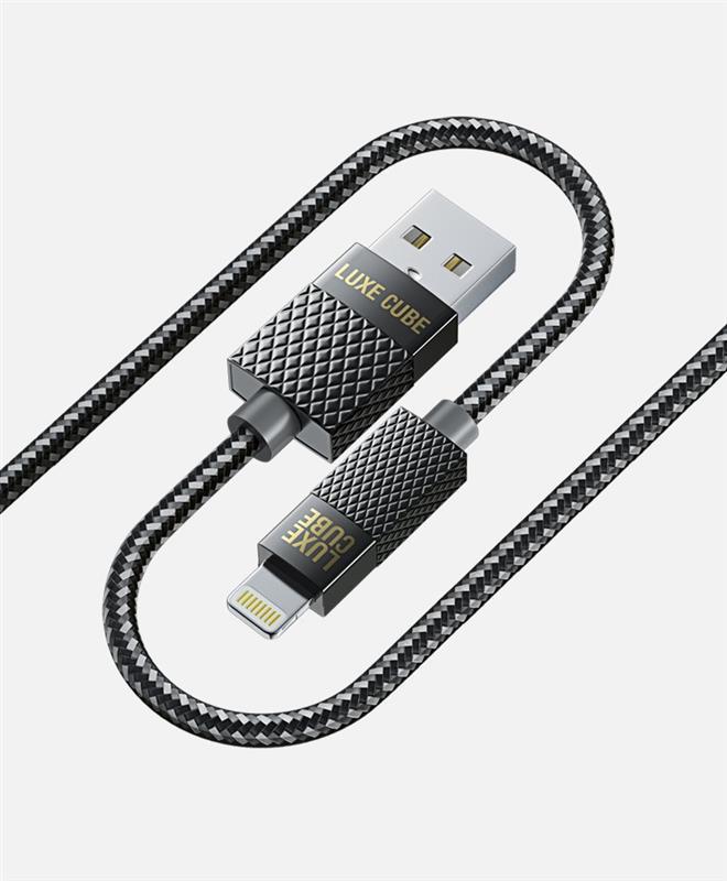 Luxe Cube Premium USB-Lightning, 1м, Grey (9780201379648)