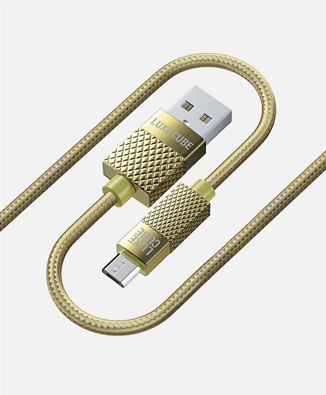 Luxe Cube Premium USB-microUSB, 1м, Gold (8889986489885)