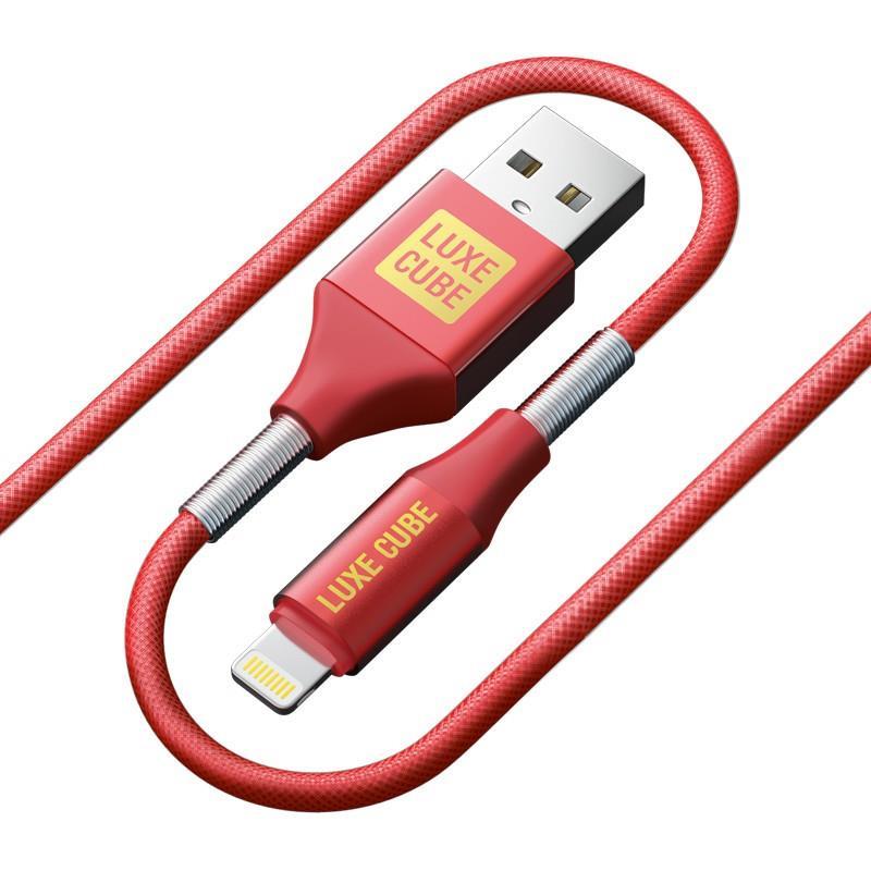 Купить кабель Luxe Cube Armored USB-Lightning, 1м, Red (8886668686099) в Житомире
