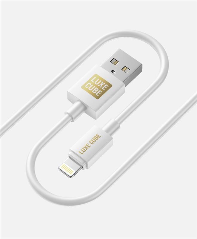 Кабель Luxe Cube USB-Lightning, 3А, 1м, White (7775557575228)