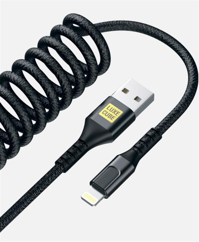 Кабель Luxe Cube Dynamic USB-Lightning, 1.5м, Black (4446689101557) в интернет-магазине, главное фото