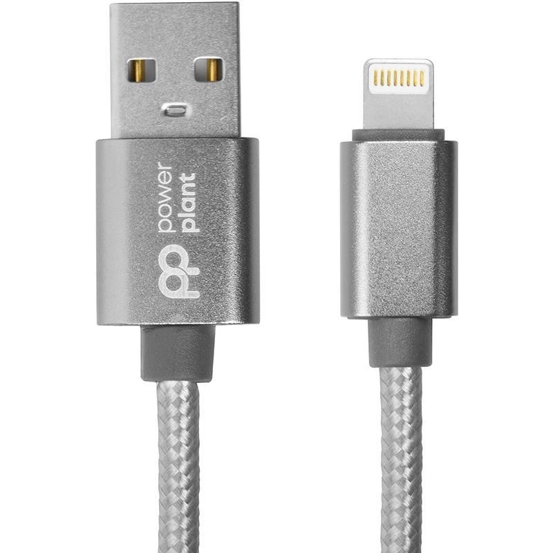 Кабель PowerPlant USB-Lightning, 1м,Grey (CA912322) в интернет-магазине, главное фото