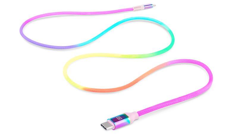 в продажу Кабель Real-El Rainbow USB-C-Lightning, 1м (4743304104710) - фото 3