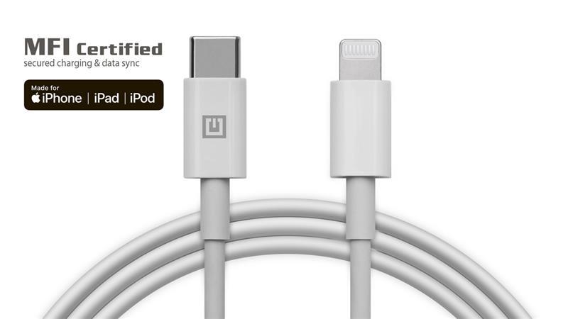Кабель Real-El USB-C-Lightning, 2м White (4743304104697) в интернет-магазине, главное фото
