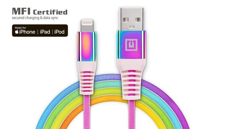 Real-El Rainbow USB-Lightning 1m (4743304104703)