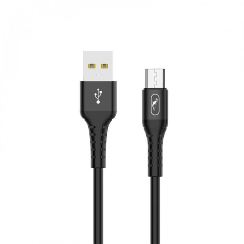 Кабель SkyDolphin S05V TPE Frost Line USB - microUSB 1м, Black (USB-000553) в интернет-магазине, главное фото