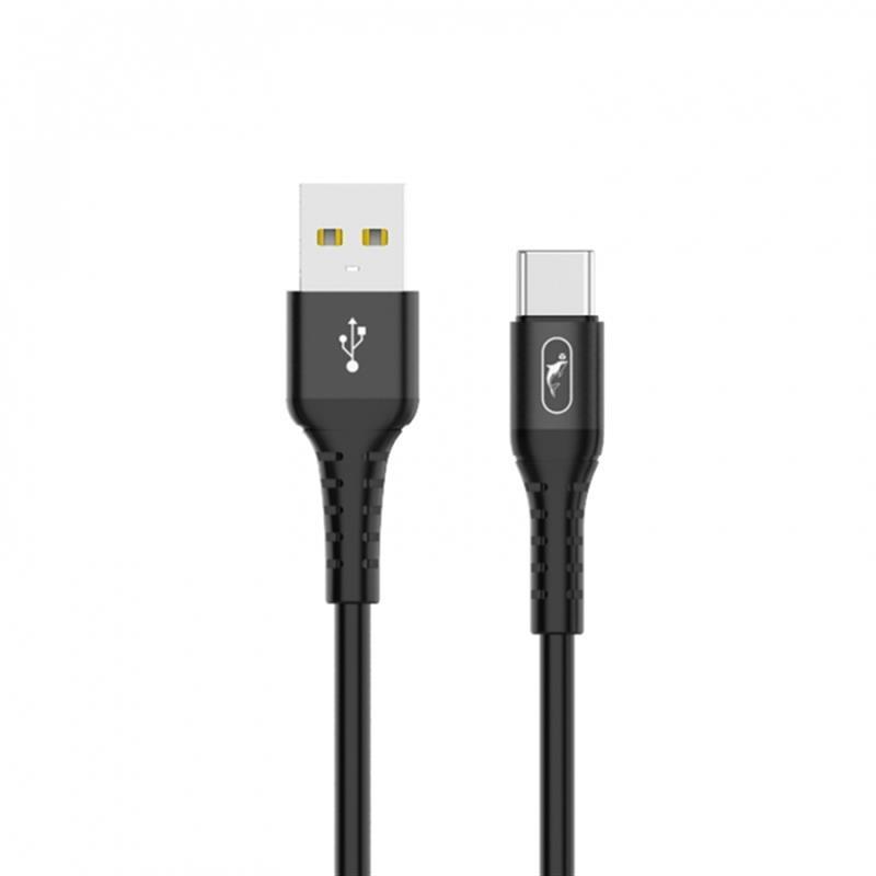 Кабель SkyDolphin S05T TPE Frost Line USB - Type-C 1м, Black (USB-000551) в інтернет-магазині, головне фото