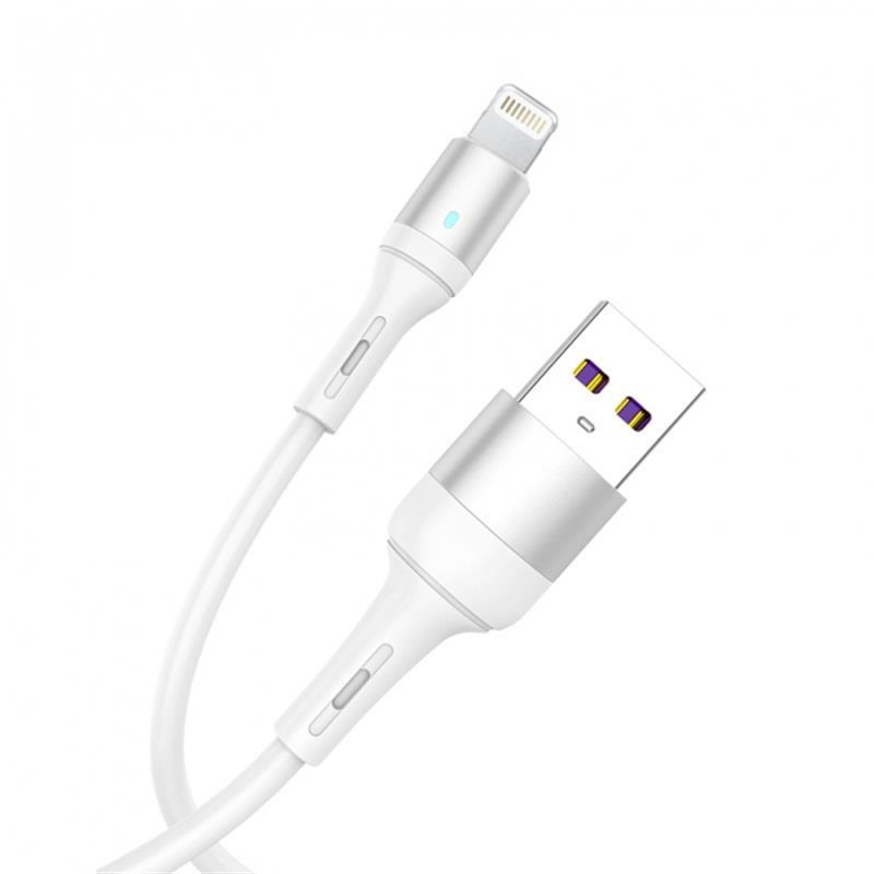 в продажу Кабель SkyDolphin S06L LED Smart Power USB - Lightning 1м, White (USB-000555) - фото 3
