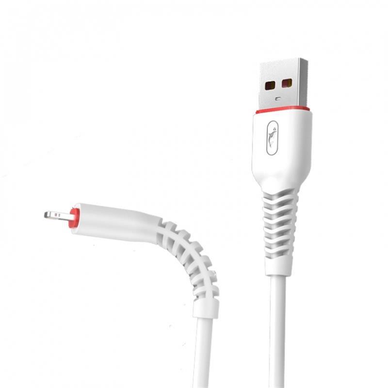 Кабель SkyDolphin S54L Soft  USB - Lightning 1м, White (USB-000429) в інтернет-магазині, головне фото
