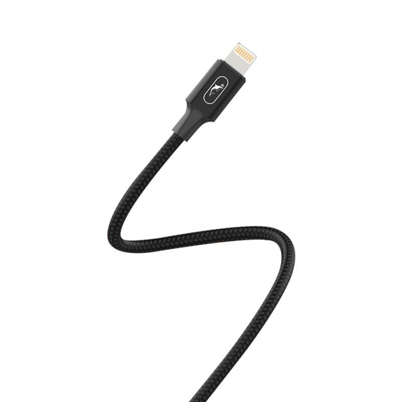Кабель SkyDolphin S55L Neylon USB - Lightning 1м, Black (USB-000434) цена 142 грн - фотография 2