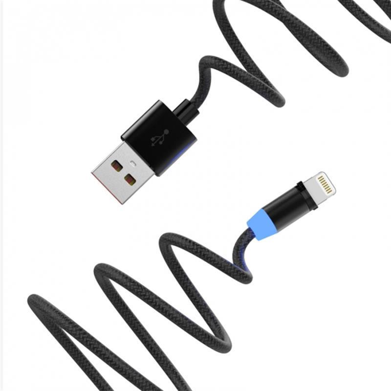 Кабель SkyDolphin S59L Magnetic USB - Lightning 1м, Black (USB-000440) цена 233 грн - фотография 2