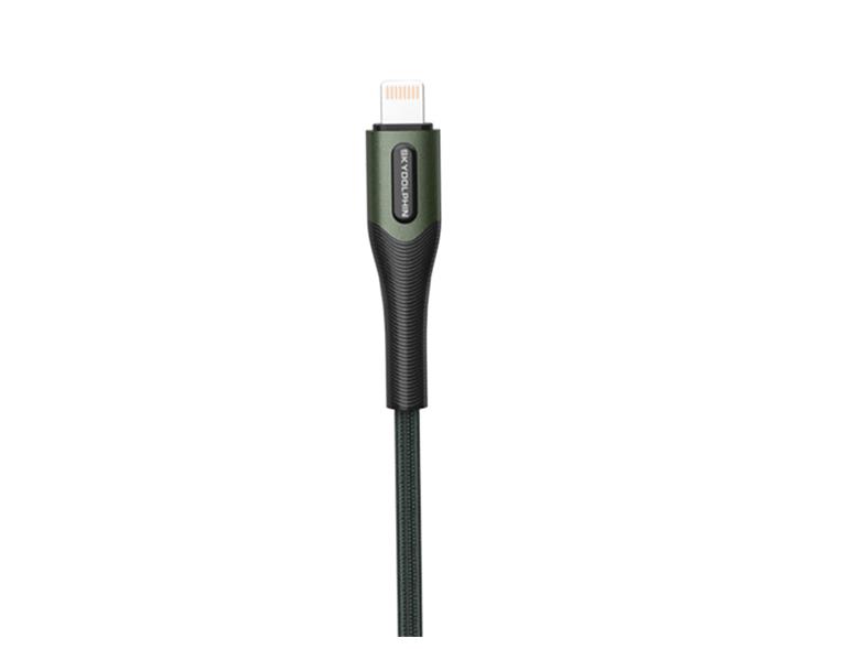 Кабель SkyDolphin S01L USB - Lightning 1м, Dark Green (USB-000580) в інтернет-магазині, головне фото